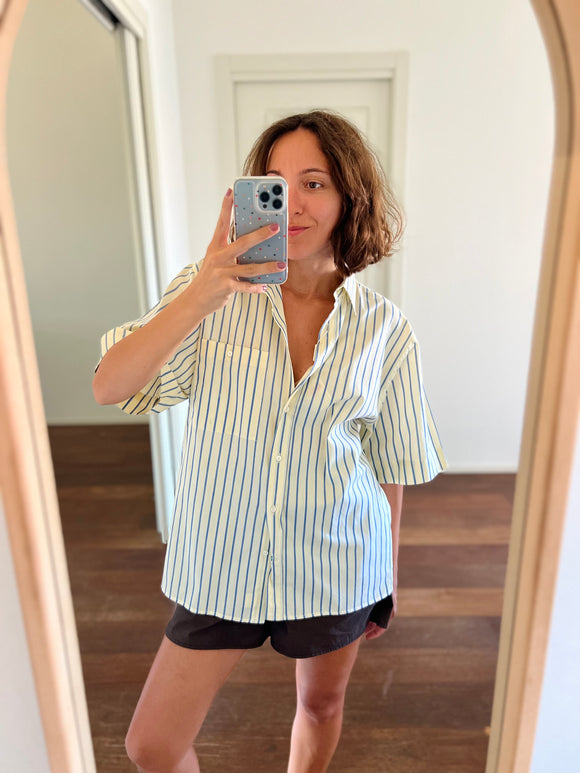 Camicia a righe blu