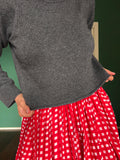 Set gonna + maglione • grigio e quadretti