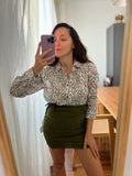 Combo “al contrario”  pareo + camicia • verde e rosso