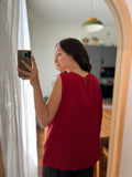 Top di seta bordeaux