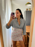 Combo pareo + camicia Ralph Lauren • righe e fiorellini con lilla