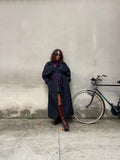 Maxi trench sartoriale nero