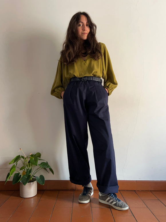 Primo Pantalone blu di cotone