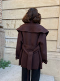 Cappotto sartoriale corto marrone
