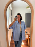 Camicia Lacoste azzurra righe