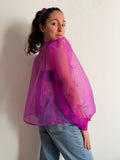 PRE ORDINE • Camicia con laccetti organza fuxia