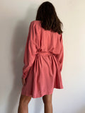 Chemisier cupro rosa