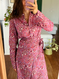 Camicia di cotone viola