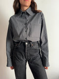 Camicia ampia denim grigio