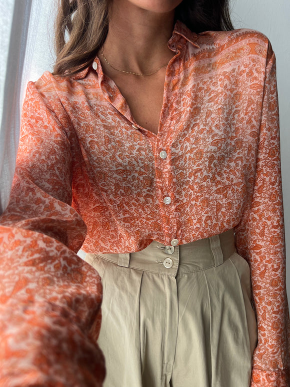 Camicia indiana modello maschile M/L salmone