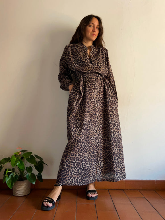 Chemisier Panarea cotone leopardato