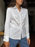 Camicia bianca righe lucide