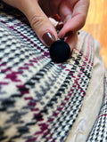 Blazer principe di Galles con vinaccia