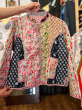 Giacca trapuntata double-face • modello con collo alla coreana • patchwork