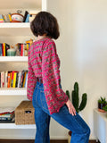 Camicia indiana incrociata magenta