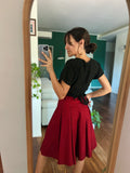 Gonna pantalone bordeaux