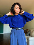 Camicia sartoriale seta blu