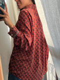 Camicia indiana modello maschile mattone