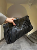 Borsa nera con dettagli stampa cocco