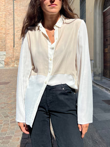 Camicia di seta bicolor