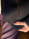 Blazer nero quadri vinaccia