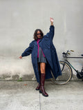 PRE ORDINE • Maxi trench sartoriale blu
