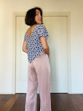 Pantalone raso cipria