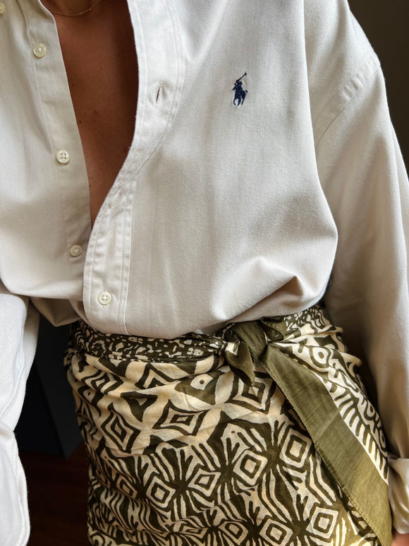 Combo pareo + camicia Ralph Lauren • verde oliva e beige
