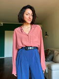 Camicia sartoriale seta rosa antico