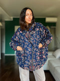 Bomber sartoriale bandana blu
