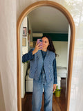 Gilet trapuntato blu