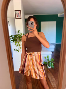 Gonna a portafoglio raso righe