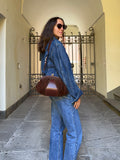 Borsa marrone clip