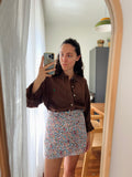 Combo pareo + camicia Ralph Lauren • fiorellini e marrone