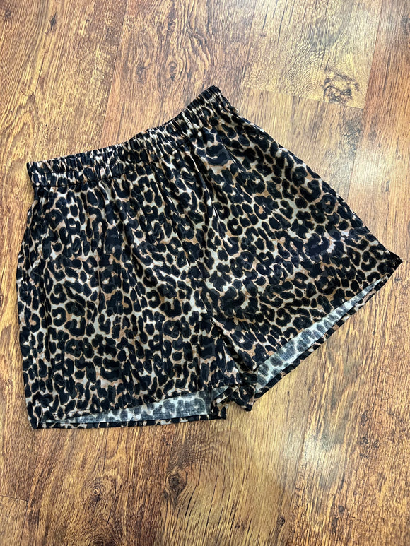 Pantaloncino cotone leopardato