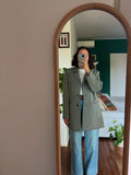 Blazer lungo grigio mélange