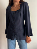Giacca blu sagomata