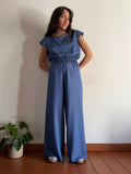 PRE ORDINE • Panta palazzo denim azzurro