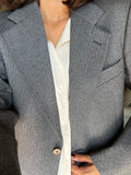 Blazer spigato grigio