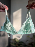 Reggiseno di seta mod.3 • chicchi di caffè • verde acqua