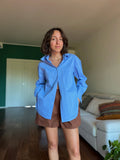 PRE ORDINE • Camicia ampia righe azzurra