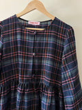 PRE ORDINE • Abito Bea lana tartan • corto • maniche lunghe