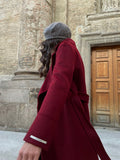 Cappotto sartoriale bordeaux
