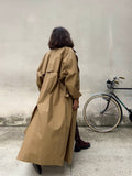 Maxi trench sartoriale beige