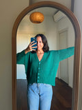 Cardigan corto verde