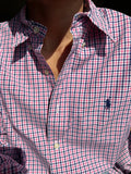 Camicia Ralph Lauren quadretti blu e fuxia