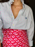 Combo pareo + camicia Ralph Lauren • fuxia quadretti e rombi