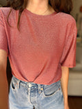 T-shirt luccicante rosa