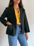 Blazer nero di cotone
