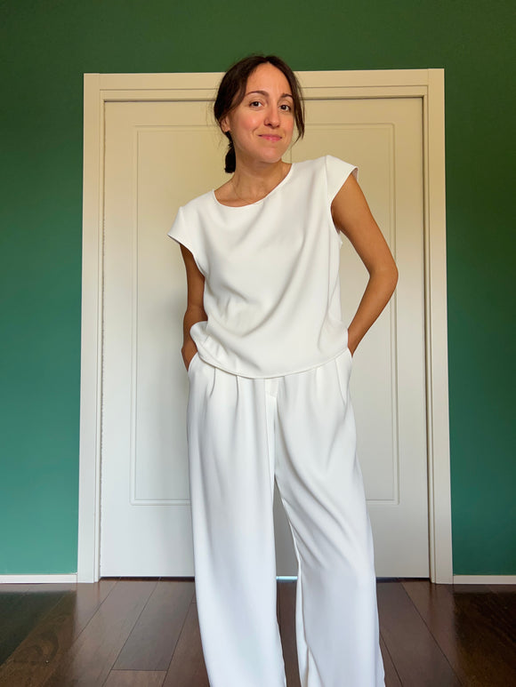 Maglietta sartoriale bianca
